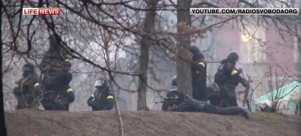 Law enforcement officers with yellow strips at Instytutska Street were from Berkut special subdivision – they killed 17 people