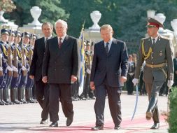 Leonid Kuchma and Eduard Shevarnadze