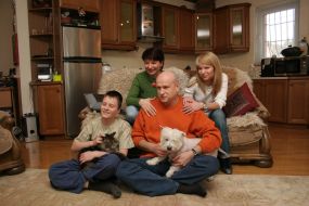 Oleg Rybachuk with his family