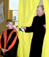 Leonid Kuchma with grandson Roman