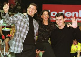 Братья Кличко и певица Лин Лихти