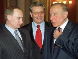 Vladimir Putin, Petru Luchinsky and Heidar Aliyev