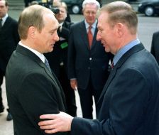 Leonid Kuchma and Vladimir Putin