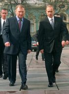 Leonid Kuchma and Vladimir Putin