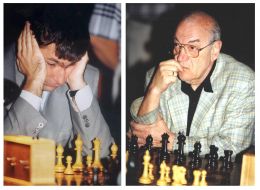  Victor Korchnoy (Switzerland), right, and Vasilyi Ivanchuk 