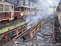 Пожежа в трамвайному депо