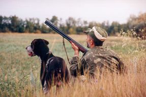 Hunter with his dog