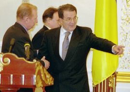 Leonid Kuchma and Romano Prodi