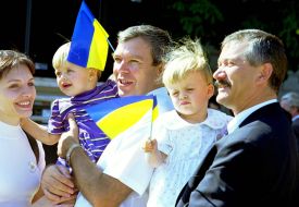 Miroslava Gongadze, Alexander Emets and Victor Pinzenik