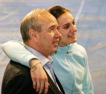 Yelena Isinbayeva and Vitaly Petrov