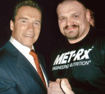 Vasyly Virastyuk and Arnold Schwarzenegger