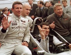 Mika Hakkinen, Vladimir Klichko, Andrei Medvedev and Sergei Bubka