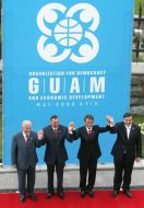 Володимир Воронін, Ільхам Алієв, Віктор Ющенко і Михайло Саакашвілі