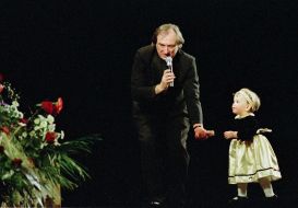 Bohdan Stupka with his granddaughter Ustinia