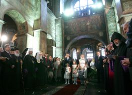 Pray for Ukraine in st, Sophia Cathedral