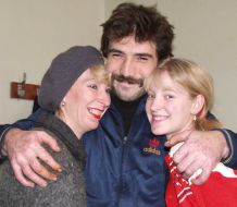 Miner with family