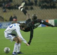 Soccer FC ”Dynamo” (Kiev) vs FC ”Olympic” (Leon, France)