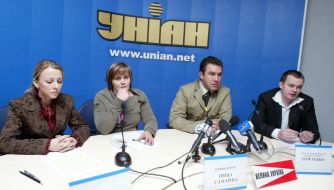 The press conference participants