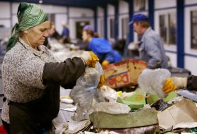 Garbage sorting station in Pirogovo