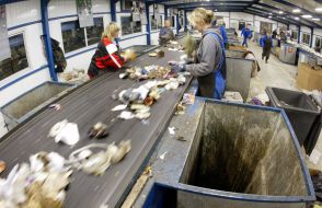 Garbage sorting station in Pirogovo