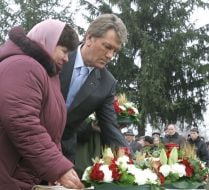 Opening of monument honoring the Holodomor victims