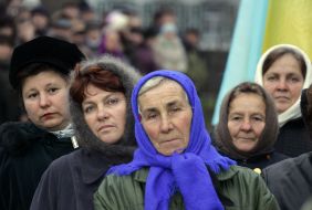 Opening of monument honoring the Holodomor victims