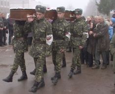 Funeral of soldier Alexandr Rybka