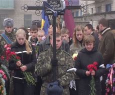 Funeral of soldier Alexandr Rybka