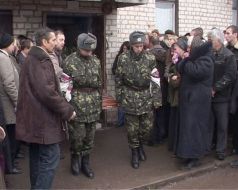 Funeral of soldier Alexandr Rybka