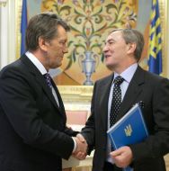 Meeting Viktor Yushchenko with Leonid Chernovetskogo