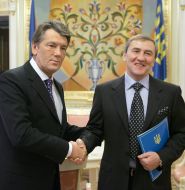 Meeting Viktor Yushchenko with Leonid Chernovetskogo