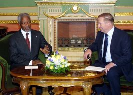 Leonid Kuchma and Kofi Annan