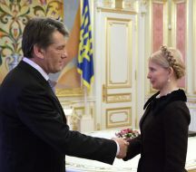 Meeting Yuschenko with Timoshenko in Kiev