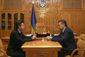 Meeting of Yanukovich with Yuriy Polyachenko