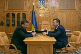 Meeting of Yanukovich with Anatoliy Gritsenko