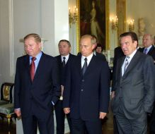 Gerhard Schroeder, Leonid Kuchma, Vladimir Putin