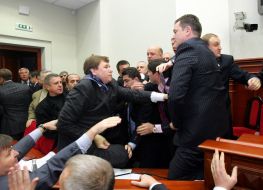 Fight in Kiev city council
