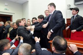 Fight in Kiev city council