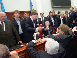 Fight in Kiev city council
