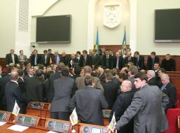 Fight in Kiev city council
