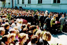 Funeral of Igor Bondar and Boris Vikhrov