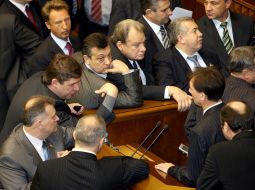 Blocking the tribune in Ukrainian parliament