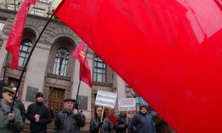 Protest of political party “Velyka Ukraina” against Chernovetsky
