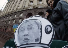 Protest of political party “Velyka Ukraina” against Chernovetsky