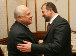 Meeting of Baloga with Chernomyrdin in Kiev