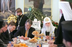 Зустріч Президента з Святійшим Патріархом Київським і всієї Русі-України Філаретом