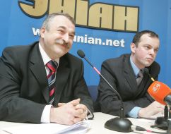 Press conference of Sapunov and Royko in UNIAN