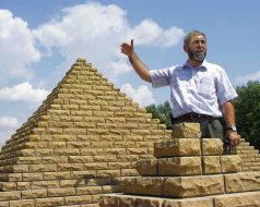 Small copies of the Egyptian pyramids