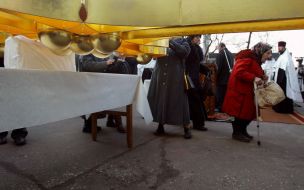 Встановлення 2-х хрестів Свято-миколаївського собору у Києві