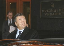 Victor Yanukovich after meeting with President